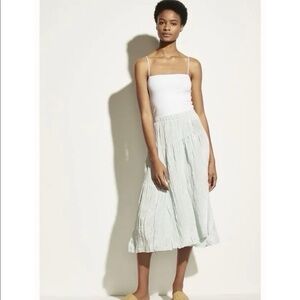 NEW Vince Tiered Asymmetric Skirt Crinkle Mint